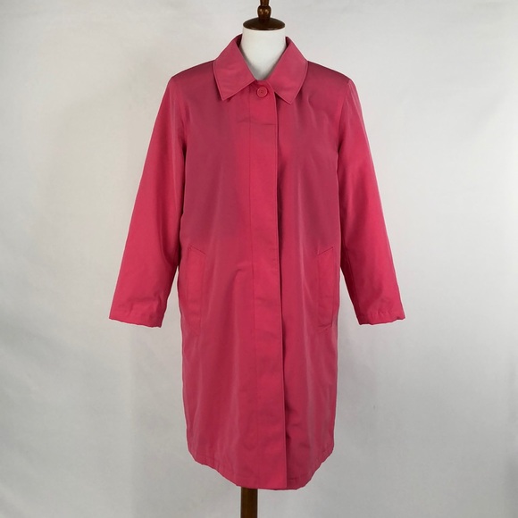 Esprit Pink Lined Button Front Mid Length Coat - Picture 1 of 6